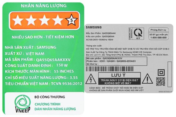 Smart Tivi QLED Samsung 4K 55 inch QA55Q65A