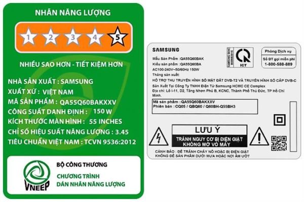 Smart Tivi QLED Samsung 4K 55 inch QA55Q60B