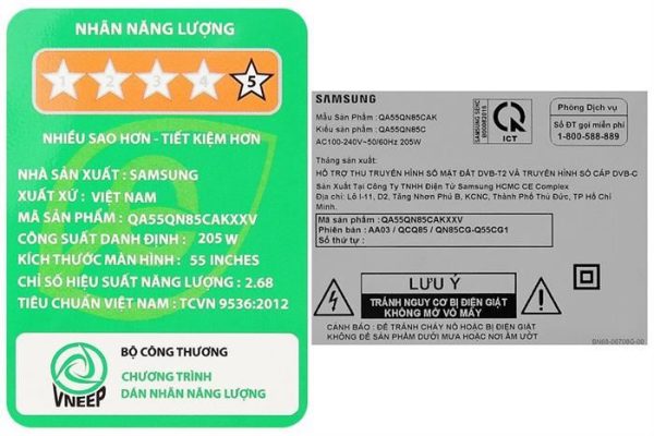 Smart Tivi Neo QLED Samsung AI 4K 55 inch QA55QN85C