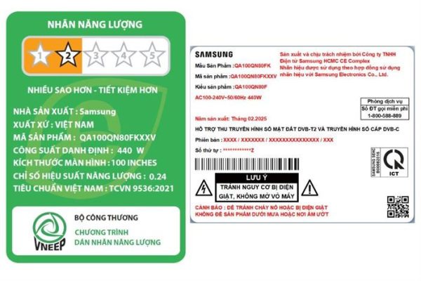 Smart Tivi Neo QLED Samsung AI 4K 100 inch QA100QN80F