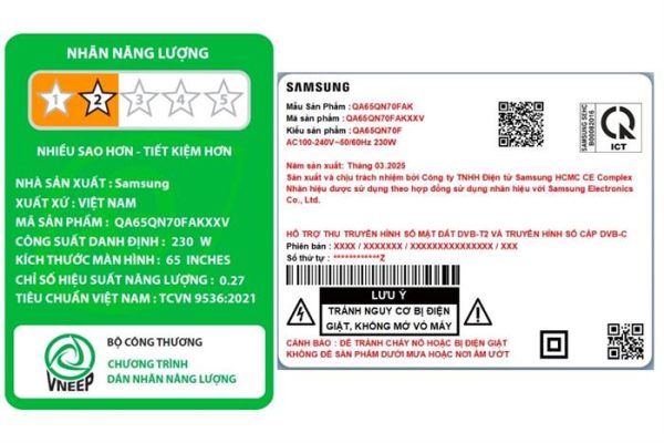 Smart Tivi Neo QLED Samsung AI 4K 65 inch QA65QN70F