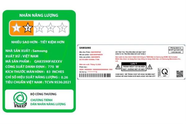 Smart Tivi OLED Samsung AI 4K 83 inch QA83S90F