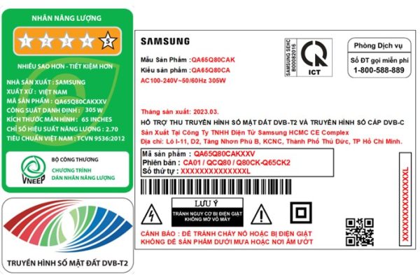 Smart Tivi QLED Samsung AI 4K 65 inch QA65Q80C