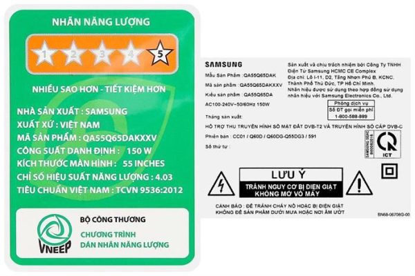 Smart Tivi QLED Samsung 4K 55 inch QA55Q65D