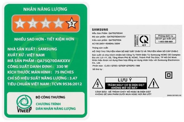 Smart Tivi QLED Samsung AI 4K 75 inch QA75Q70D