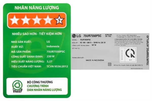 Smart Tivi LG AI 4K 75 inch 75UR7550PSC