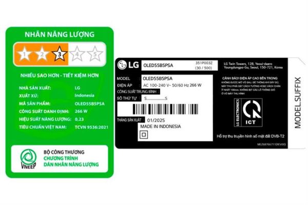 Smart Tivi OLED LG AI 4K 55 inch OLED55B5PSA