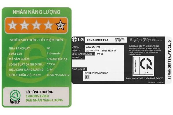 Smart Tivi NanoCell LG AI 4K 86 inch 86NANO81TSA