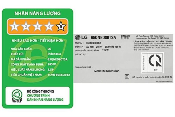 Smart Tivi QNED LG AI 4K 65 inch 65QNED80TSA